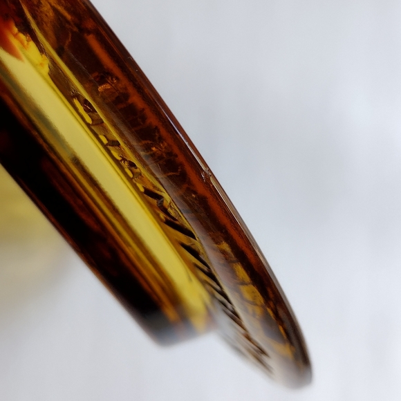 Amber Tiara Indiana Glass Divided Childs Plate Nursery Rhyme Marjorie Daw etc - Picture 6 of 6